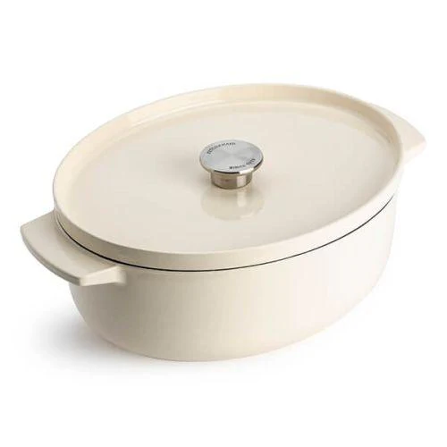 KitchenAid Cast Iron stoofpot ovaal Cream - Afbeelding 2