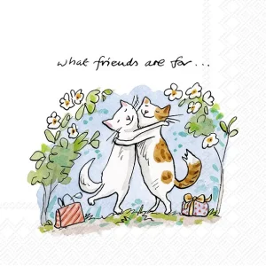Ihr 9377 Lunch Servietten 33x33cm 20 stuks Cats Friends